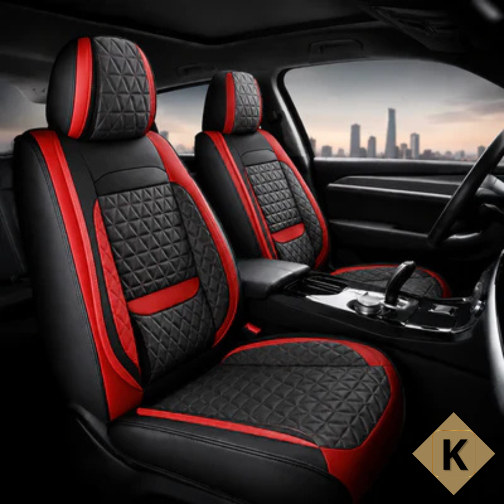 Black With Red Trim seat covers - Seat Cover Solutions