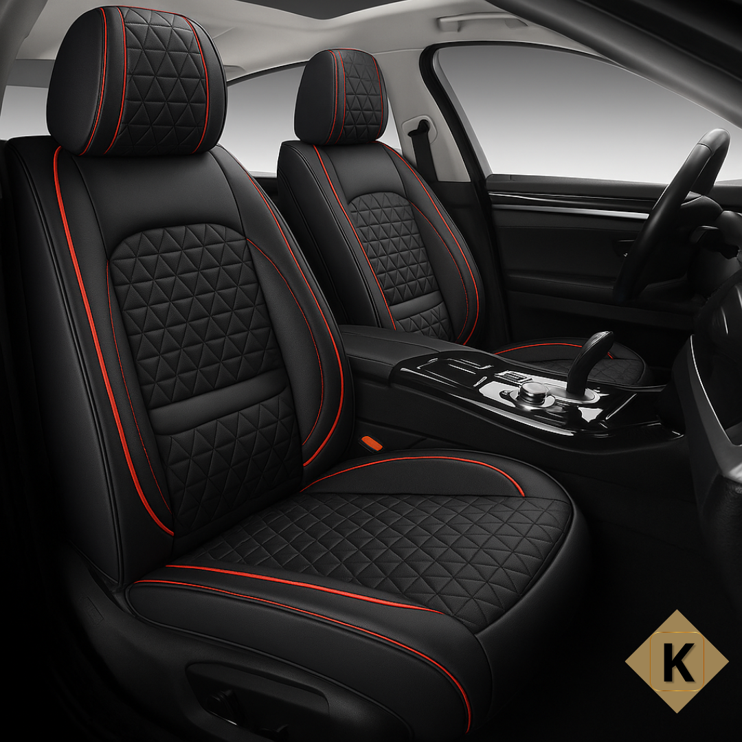 Black & Red Line seat covers - Seat Cover Solutions